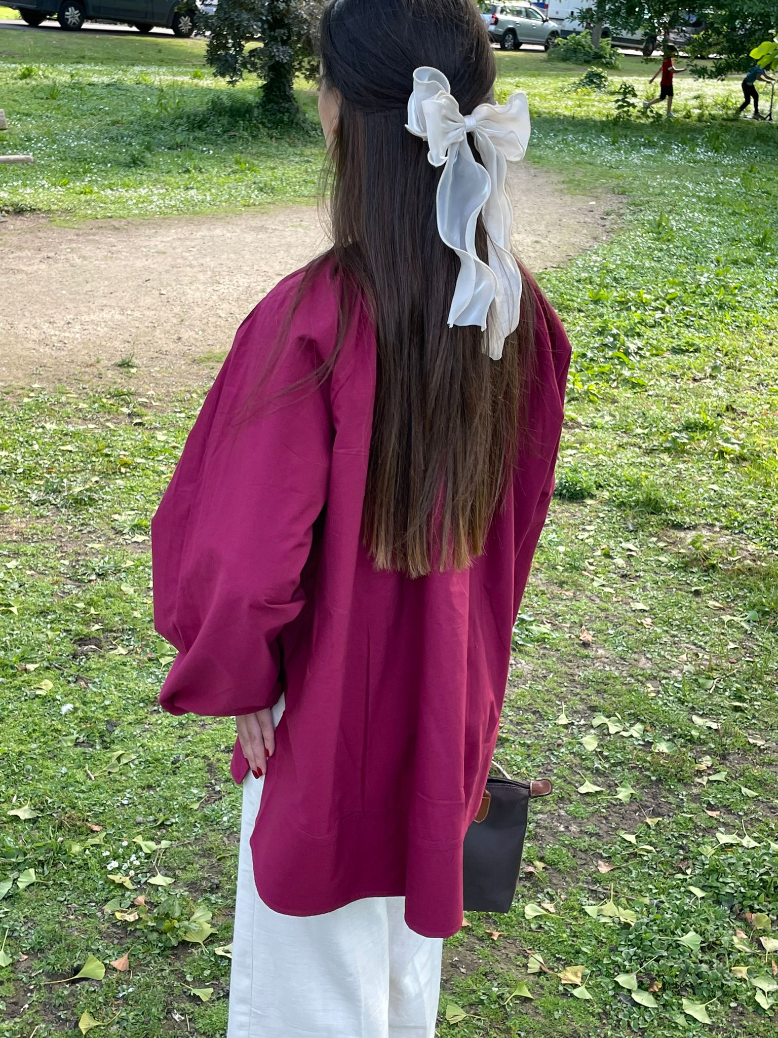 Poplin Blouse - Cherry