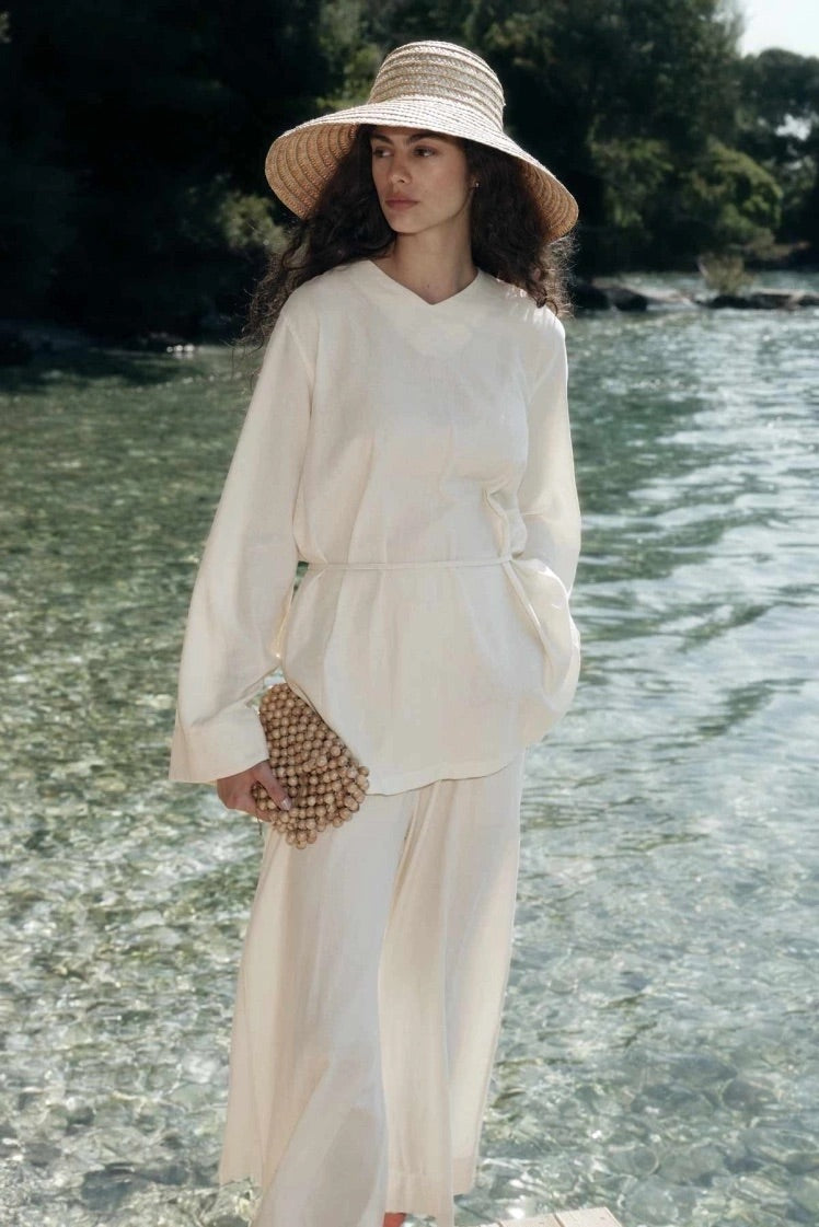 Cotton Twinset - Wit